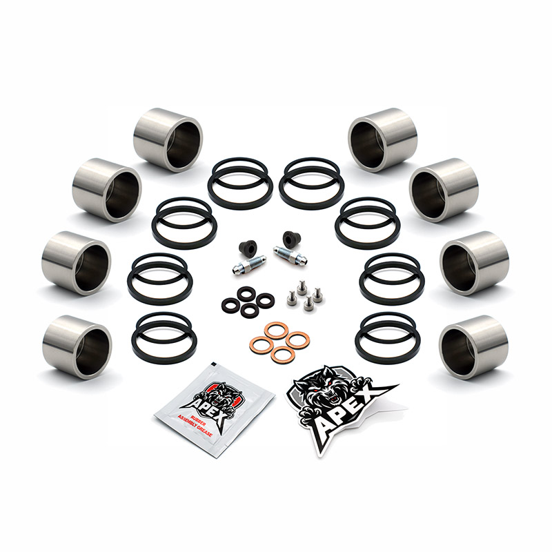 Kawasaki ZZR400 N4 1996 | Front Brake Caliper Piston & Seal Kit | Stainless Steel Pistons | ZX400